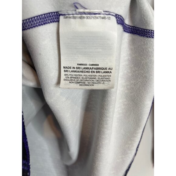 Nike Pro Dri-Fit Purple Print Pullover Top Long Sleeve Size S - Picture 11 of 11
